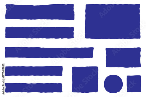 Doodle hand drawn frames with irregular uneven shapes, curved picture and painting frameworks, organic forms, colorful squares with wavy rough edges, wavy irregular rectangles 