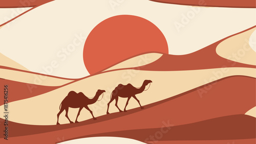 Camel desert
