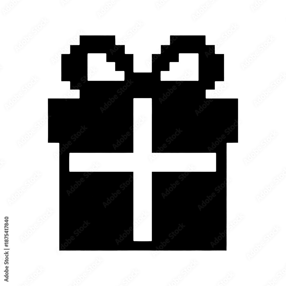 Obraz premium PNG Gift box silhouette illustration