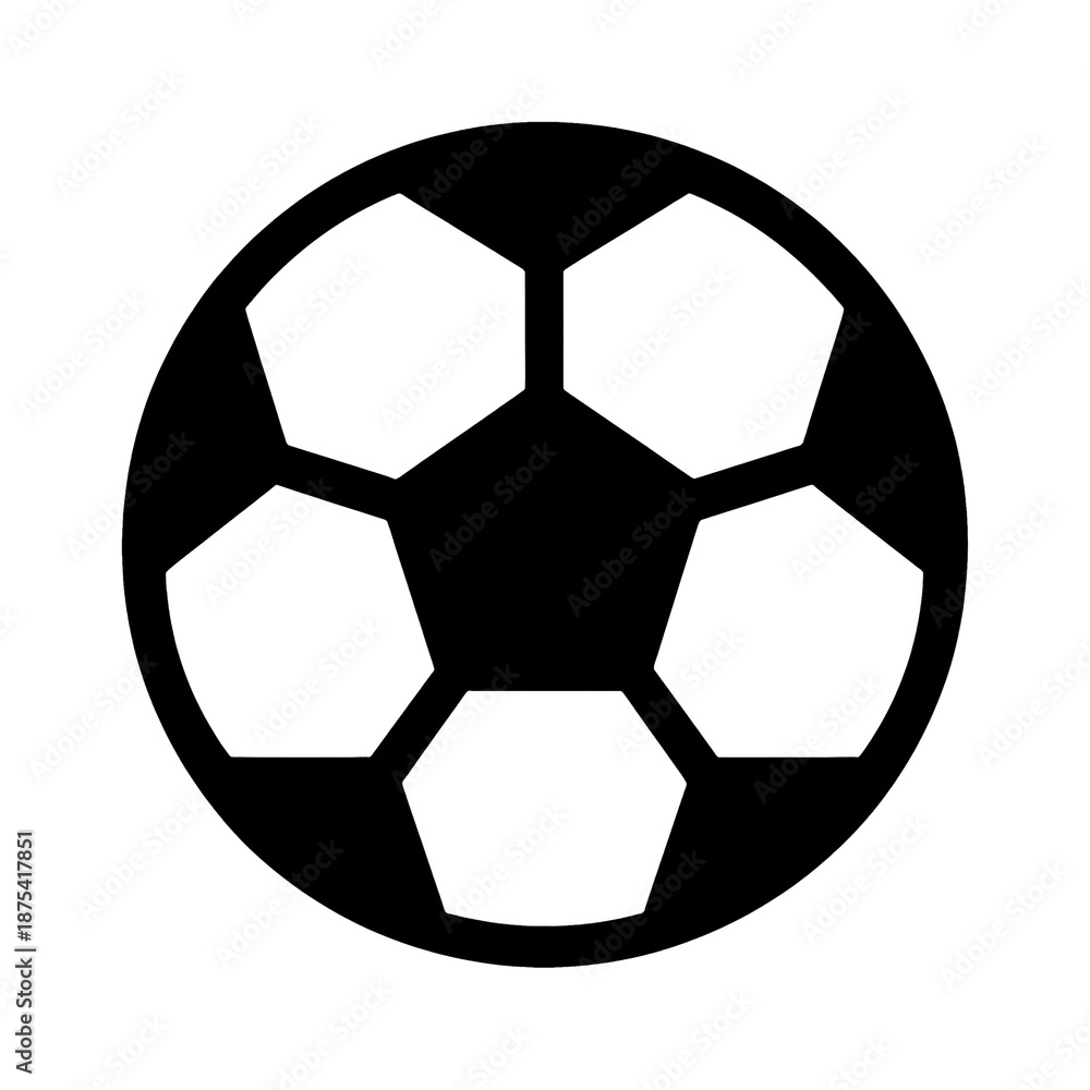 Obraz premium PNG Classic soccer ball silhouette illustration.