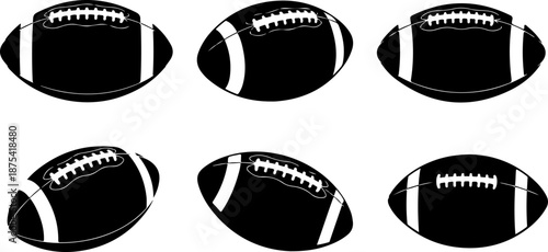 American Football Player Silhouette Vector Illustration