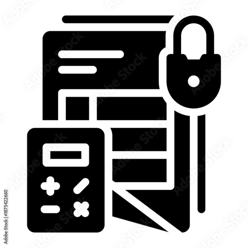padlock glyph icon