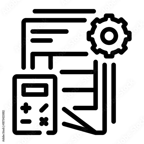 gear line icon