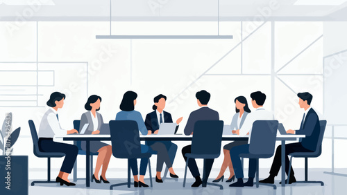 Business meeting in modern office