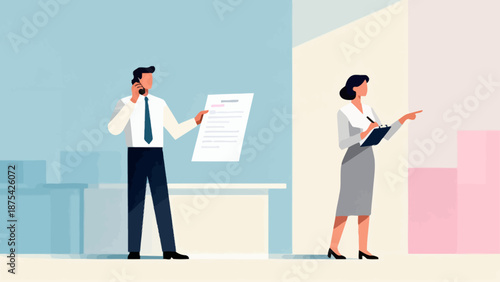 Business meeting in office