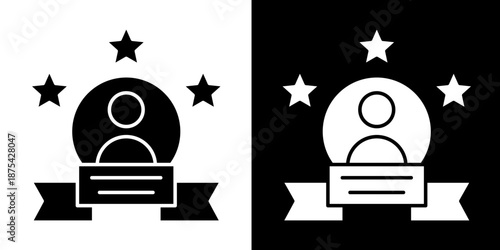 Personal Branding Icon Set White Glyph Style Collection