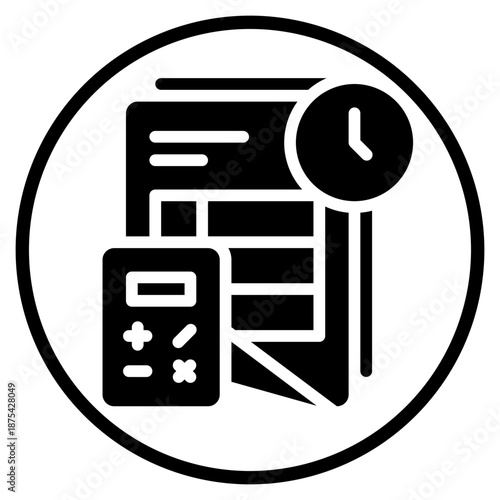 time glyph icon