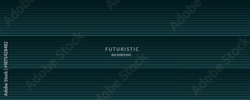 3D green techno abstract background overlap layer on dark space with glowing lines shape decoration. Modern graphic design element future style concept for web banner, flyer, card,