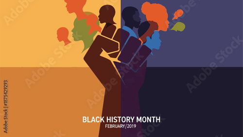 A fist supporting diverse silhouettes