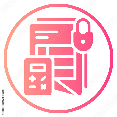 padlock gradient icon