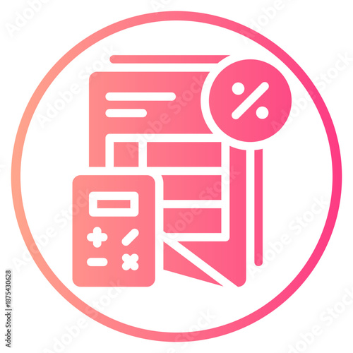 percent gradient icon