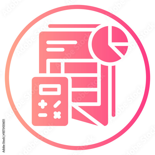 pie chart gradient icon