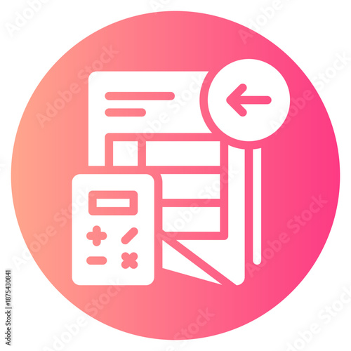 left arrow gradient icon