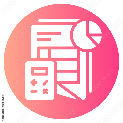 pie chart gradient icon