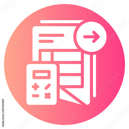 right arrow gradient icon