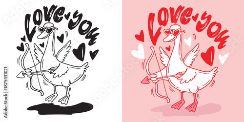 Valentine's Day core. Hand drawn doodle lettering quote about Love. Lettering for t-shirt design, mug print, bag print, clothes fashion. 100% hand drawn vector image.