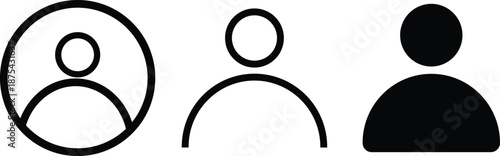 User icon set. People profile symbols. Profile icon set. User and member symbols. Person sign. Account and avatar design
