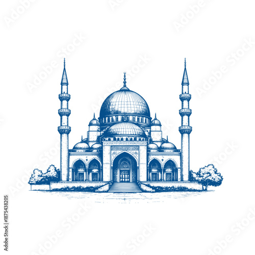 taj mahal vector illustration