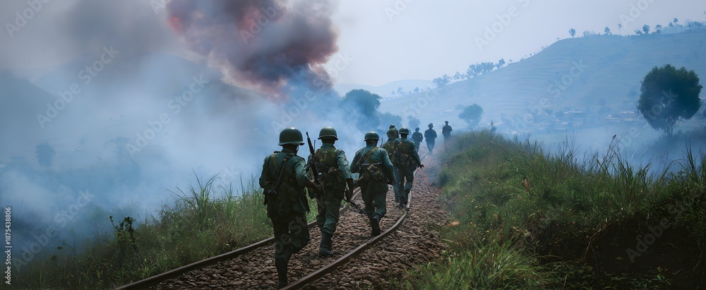 Fototapeta premium Frequent clashes undermine stability across contested international frontiers.