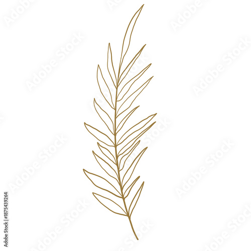 minimal golden leaves