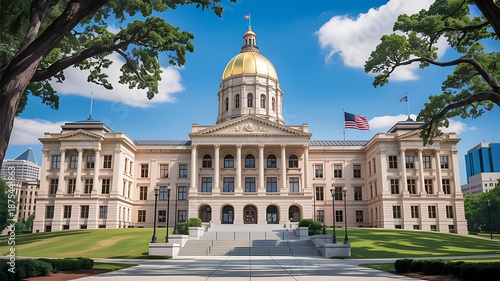 Georgia State Capitol Golden Dome Historic Government Architecture Photo
