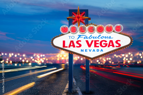 Las Vegas, Nevada, United States of America. 11-10-2025 Welcome to Fabulous Las Vegas Neon Sign