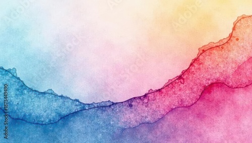 Soft pastel hues blend in abstract watercolor lines , hue, texture