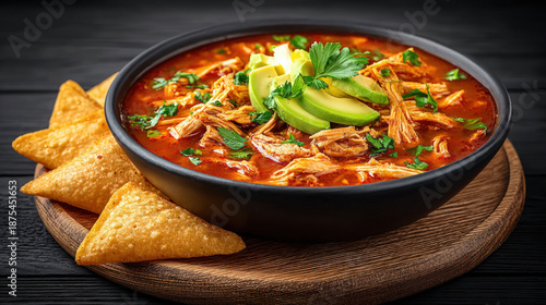 A bowl of chicken tortilla ...