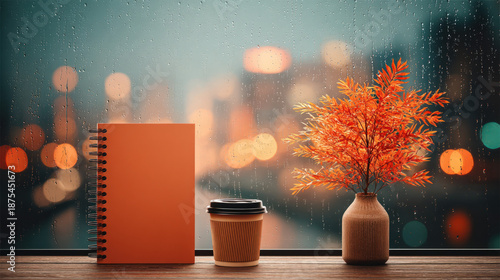 A cozy coffee mood on a rai...