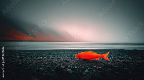 A single rotten fish on the...