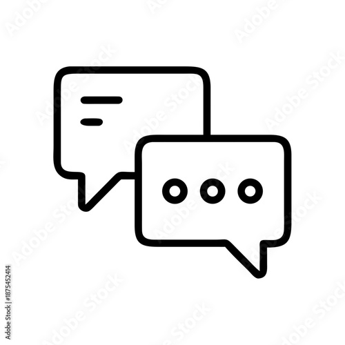Outline chat Bubble and communication SVG icons