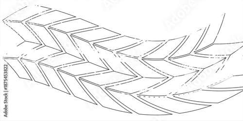 Auto tire tread grunge element. Car and motorcycle tire pattern, wheel tyre tread track. Black tyre print. Vector illustration isolated on white background.