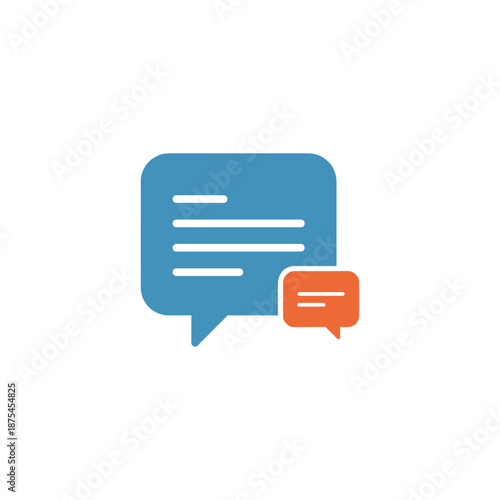 Message icon logo flat vector design