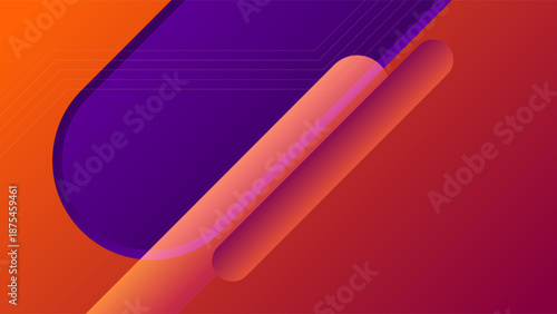 Modern Abstract Diagonal Line Background Minimalist Geometric Shapes Orang Purple Gradient Colorful Design Vector. Good for Website Banners, Corporate Presentations, Branding, Posters, Social Media