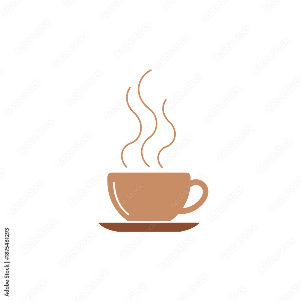 Obraz premium Steaming Coffee Cup Icon
