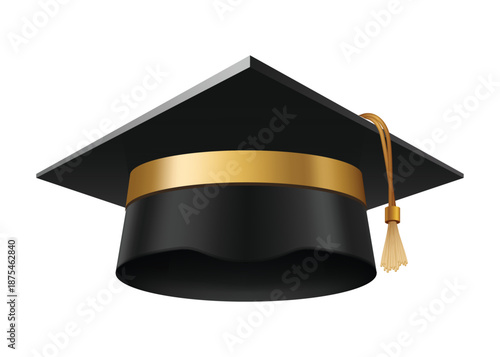 Graduation cap. Academic cap. University education hat illustration. Graduation concept symbol icon. Vector Illustration