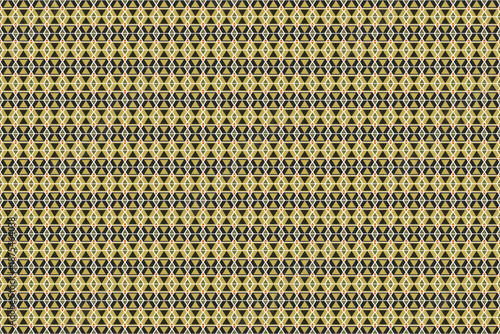 Geometric seamless pattern with hexagon and triangle in light green orange and black on white background. Vector illustration, for masculine shirt lady dress cloth cover decoration textile wallpaper 