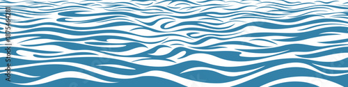 Ripples and water waves, seamless border sea surface, vector natural background, banner