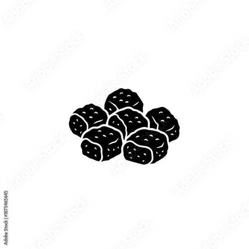 Collection of black and white chess pieces isolated on white background, Vector