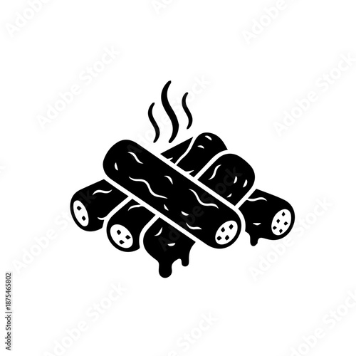 Stack of wine bottles with smoke isolated on white background, Vector