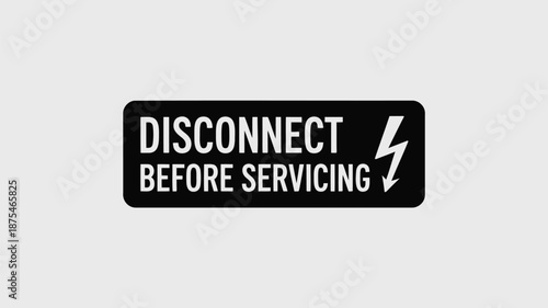 Warning sign for electrical safety procedures