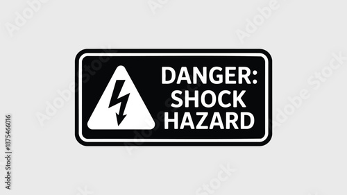 Warning sign for electrical shock hazard