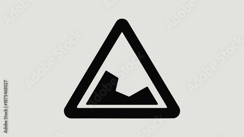 Road warning sign for uneven road ahead