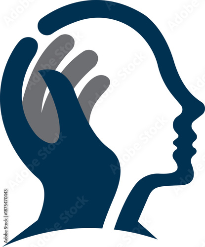 Human Head Mind Logo Design Psychology Thinking Vector