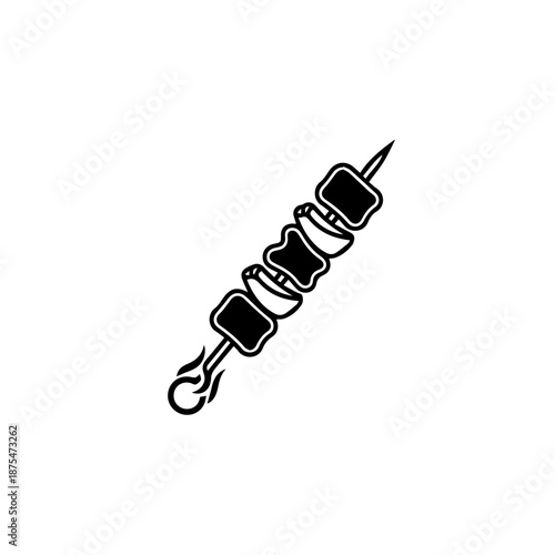Black keychain with multiple rings isolated on white background, Vector