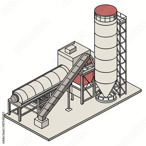 Industrial Cement Plant Machinery Rotary Kiln Silo and Conveyor