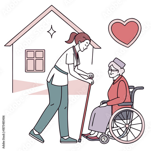 Healthcare Icons for Senior Living and Compassionate Elderly Support