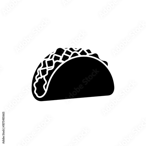 Classic taco design isolated on white background, Vector