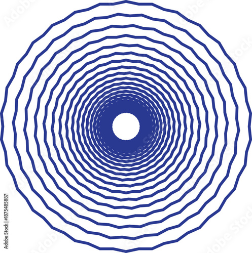vector illustration of round spiral shape 