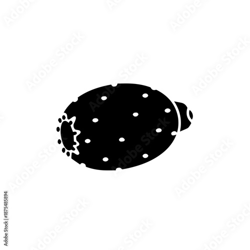 Black hat with white polka dots isolated on white background, Vector